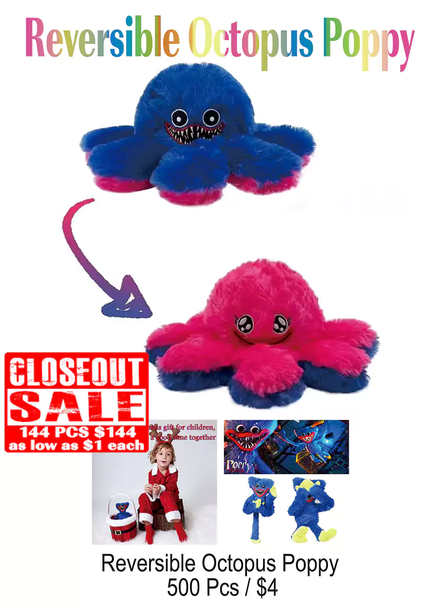 Huggy Wuggy-Reversible Octopus Poppy